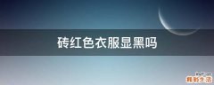 砖红色衣服显黑吗