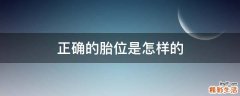 正确的胎位是怎样的