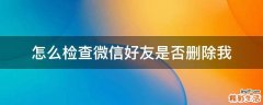 怎么检查微信好友是否删除我