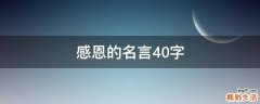 感恩的名言40字