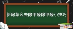 新房怎么去除甲醛除甲醛小技巧