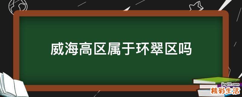 威海高区属于环翠区吗