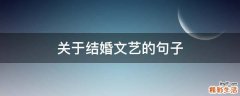 关于结婚文艺的句子