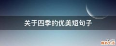 关于四季的优美短句子