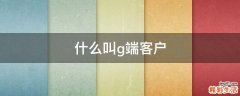 什么叫g端客户