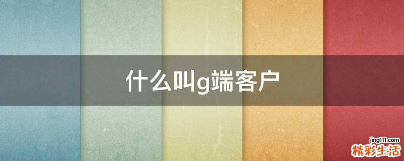 什么叫g端客户