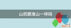 山药跟淮山一样吗