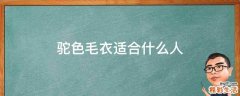驼色毛衣适合什么人
