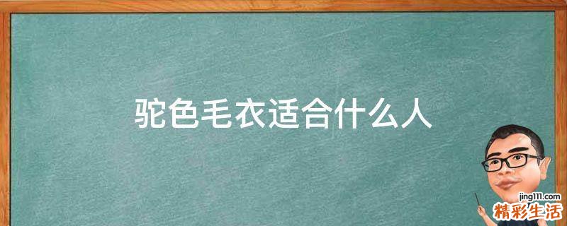 驼色毛衣适合什么人