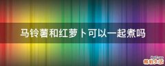马铃薯和红萝卜可以一起煮吗