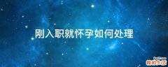 刚入职就怀孕如何处理