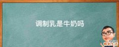 调制乳是牛奶吗