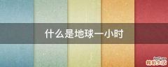 什么是地球一小时