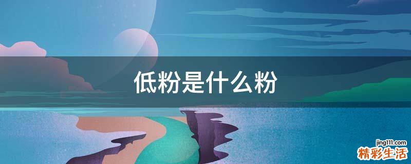 低粉是什么粉