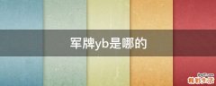 军牌yb是哪的
