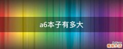 a6本子有多大