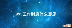 995工作制度什么意思