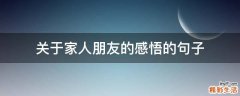关于家人朋友的感悟的句子