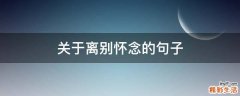 关于离别怀念的句子
