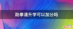 跆拳道升学可以加分吗