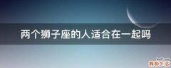 两个狮子座的人适合在一起吗