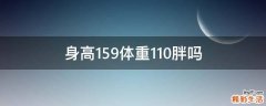 身高159体重110胖吗
