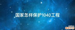 国家怎样保护1040工程