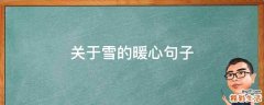 关于雪的暖心句子