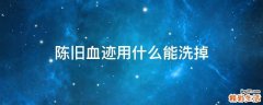 陈旧血迹用什么能洗掉