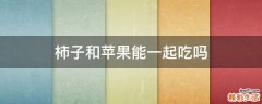 柿子和苹果能一起吃吗
