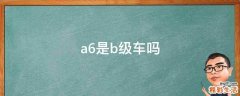 a6是b级车吗