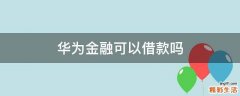 华为金融可以借款吗