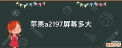 苹果a2197屏幕多大