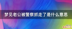 梦见老公被警察抓走了是什么意思
