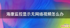 海康监控显示无网络视频怎么办