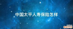 中国太平人寿保险怎样