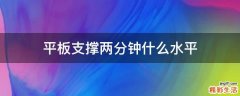 平板支撑两分钟什么水平
