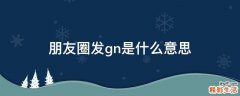 朋友圈发gn是什么意思