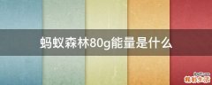蚂蚁森林80g能量是什么