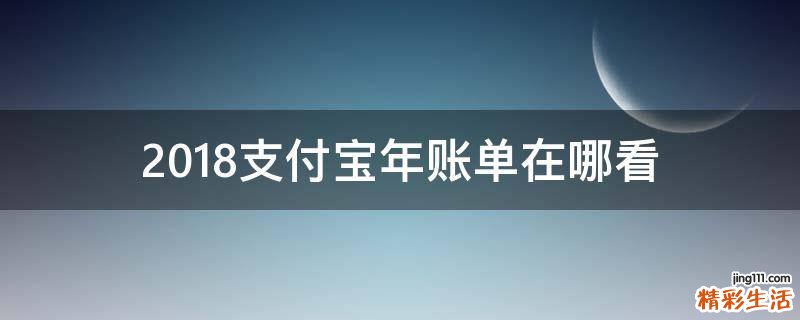 2018支付宝年账单在哪看