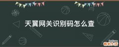 天翼网关识别码怎么查