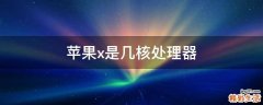 苹果x是几核处理器