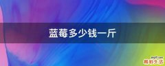 蓝莓多少钱一斤