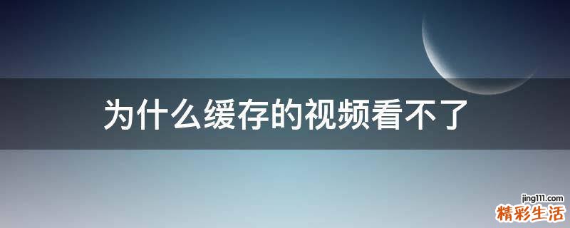 为什么缓存的视频看不了
