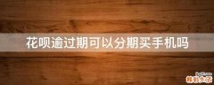 花呗逾过期可以分期买手机吗