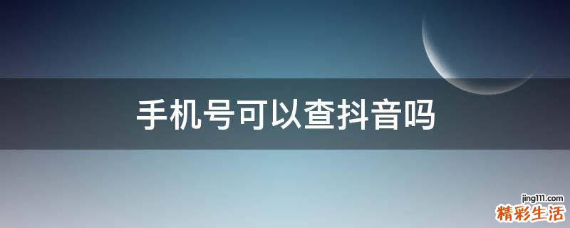 手机号可以查抖音吗