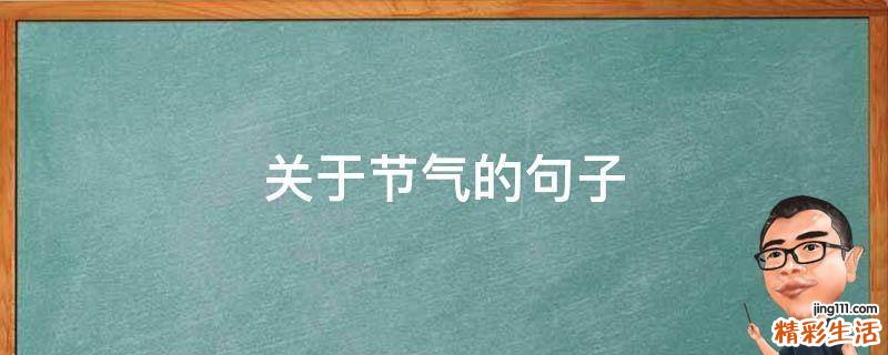关于节气的句子