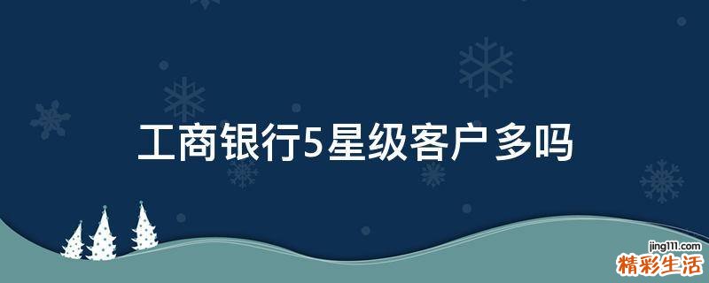 工商银行5星级客户多吗