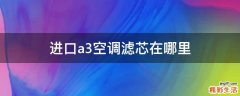 进口a3空调滤芯在哪里