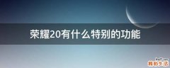荣耀20有什么特别的功能